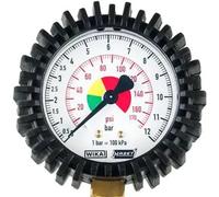 Manómetro de presión de neumáticos HAZET 9041-1 I Rango de medición: 0-12 bar, longitud de la manguera: 400 mm, diámetro: 63 mm I Manómetro de presión de neumáticos para coches, motos y mucho más