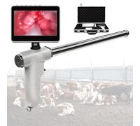 Pistola de inseminación artificial con calefacción y vibración, dispositivo veterinario portátil para ganado, caballos, cerdos, ovejas y perros, kit de IA de pantalla giratoria de 4.3 pulgadas