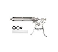 Pistola De Inyección Animales Con Jeringa for Ganado De 50 Ml, Pistola De Inyección Semiautomática Dosificación Ajustable, Inyector Veterinario for Ganado, Caballos, Cabras, Ovejas Y Cerdos(A)