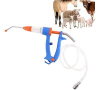 Pistola de inyección para animales, jeringa continua de metal de 20 ml para cerdos, vacas, ovejas, entrega oral ajustable de medicamentos, equipo agrícola respetuoso con el medio ambiente