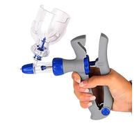 Pistola de jeringa continua ajustable para ganado, dosificación automática de 2 ml/5 ml, inyector veterinario con adaptador de botella para ganado, ovejas, cerdos, vacunas de aves de corral y