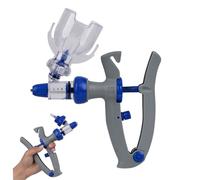 Pistola de jeringas para ganado, pistola de jeringas para ganado, continua para y vacunación animal con dosis ajustable de 5 ml/10 ml con soporte para botella para uso eficiente en granjas