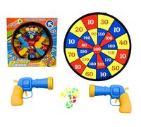 Pistola de juguete con diana, juego de 2 pistolas con dianas y 6 bolas pegadizas, juego de dardos y dardos de tiro al objetivo, tablero de tiro a signo para niños adultos, pistola fusil, juguete