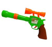 Pistola de juguete con luces y sonidos, 34 cm, revólver rifle de juguete para niños, mitra, pistola sheriff vaquero Far West luces sonidos ametralladora juguete niños a batería juego rifle