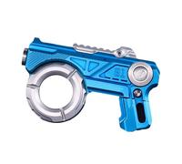 Pistola de juguete de metal EDC, aleación de titanio, punta de los dedos, juguete mecánico con tarjetas de impresión, juguete de metal de moda para aliviar la presión (azul)