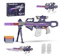 Pistola de Juguete Eléctrica para Francotirador Nerf - 2 Cargadores, 50 Dardos, Más de 100 Combinaciones - Rifle de Francotirador con Mira - Regalo para Niños de 6 a 12 Años