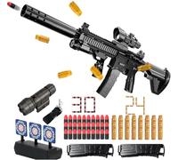 Pistola de juguete, pistola suave M416, pistola para niños, pistola de juguete con munición, pistola de juguete blanda, pistola de espuma, pistola de juguete para 6 regalos infantiles
