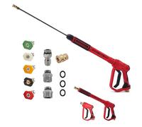 Pistola de lavado a chorro de 91 cm de largo, pistola de lavado de alta presión, lanza de lavado a presión eléctrica con varita de extensión, 5 puntas de boquilla, accesorios M22, conectores rápidos