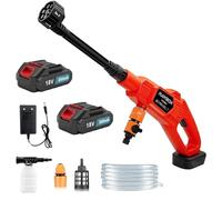 Pistola de limpieza a presión inalámbrica para baterías Makita de 18 V, limpiador a presión para limpieza móvil y riego (con 2 baterías de 3,0 Ah)