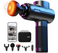 Pistola de Masaje con Función de Calor y Bluetooth, RENPHO Massage Gun compatible con APP, pistola de masaje muscular con Carga tipo C, Pantalla LED, para Recuperación de Relajación Muscular