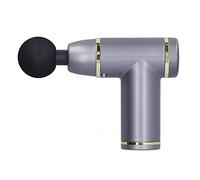 Pistola de Masaje, Mini Masajeador de Músculos Corporales de Tejido Profundo de Mano Pistola de Terapia Muscular de 8 Velocidades con 4 Cabezas para Atletas Alivia el Dolor Muscular(Gris)