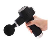 Pistola de masaje, minipistola de masaje, dispositivo de masaje con 4 velocidades, dispositivo eléctrico de mano con 4 cabezales de masaje para cuello, hombros y espalda, 2000 mAh