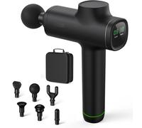 Pistola de masaje muscular con 30 velocidades musculares de percusión Massage Gun con 6 cabezales intercambiables
