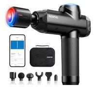 Pistola de Masaje Muscular con Calor y Frío, RENPHO Pistola de Masaje con Bluetooth, Massage Gun Pistola Masajeadora Eléctrica de Mano para Espalda y Todo el Cuerpo Relajación de Masaje Muscular