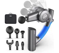 Pistola de Masaje Muscular, RENPHO Massage Gun Masajeador de Percusión Profundo con Brazo Ajustable y 6 Cabezales de Masaje Masajeador Portátil Ligero