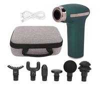 Pistola de masaje tejido profundo 4 engranajes ajustable 6 cabezas de masaje masajeador muscular recargable de mano