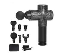 PISTOLA DE MASAJE, TERAPIA DE FISIOTERAPIA MUSCULAR DE TEJIDO PROFUNDO, MASSAGER DE CUERPO DE MANO PARA ATLETAS, ULTRARAPIDO Y 30 VELOCIDADES, RECARGABLE DE MANO DE MANO. (Carbon Fiber)