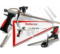 Pistola de metal PUP M 3 Fischer| Pistola de espuma | para espumas de pistola 1K | robusta pistola de espuma para espumas de poliuretano | duradera de metal | rojo | Pistola de espuma de construcción