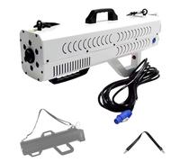 Pistola de niebla con luces, tira de luces, máquina de niebla portátil de 1500 W, cañón de humo for fiestas, Halloween, eventos de DJ y presentaciones en el escenario.(White)