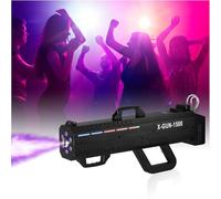 Pistola de niebla de 1500 W con luces, tira, soporte, cañón de humo de mano para fiestas, Halloween, eventos de DJ y actuaciones de escenario