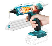 Pistola de Pegamento Caliente 100W Compatible con Makita BateríaBL1860B BL1850B BL1840B BL1830B 18V, Pistola de Pegamento de Calentamiento Rápido con 12 Barras de Pegamento PCS(sin Batería)