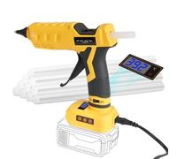 Pistola de pegamento caliente 2 en 1 inalámbrica y con cable compatible con batería Dewalt de 20 V, temperatura LED digital de 100 W, pistola de pegamento ajustable antigoteo de tamaño completo con 1