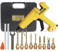 Pistola de Pegamento Caliente 200W/250W, Pistola Termofusible, Encoladora | Calentamiento rápido 1-3 min, temperatura 140-220°C, boquillas de cobre, caja plástica, manualidades.(200w)