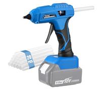 Pistola de pegamento caliente con batería, 100 W, pistola de pegamento inalámbrica para Makita 18 V, pistola de pegamento caliente con 20 barras de pegamento de 11 mm, calentamiento rápido para