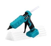 Pistola de pegamento caliente inalámbrica de 100 W para batería Makita de 18 V (batería no incluida) pistola de pegamento eléctrica de alta temperatura con 20 barras de pegamento de tamaño completo