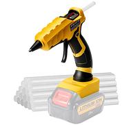 Pistola de pegamento caliente inalámbrica para Dewalt 18 V/20 V, batería de ion de litio, 30 segundos de precalentamiento rápido, pistola de pegamento caliente con 30 barras de pegamento (7 x 150 mm
