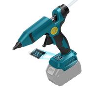 Pistola de Pegamento Caliente Inalámbrica para Makita 18V (sin Batería) | 100W, Máx. 200℃, Precalentamiento Rápido, Pantalla de Temperatura y Batería, para Manualidades y Reparaciones