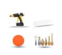 Pistola de pegamento caliente Pistola de pegamento termofusible con batería de litio inalámbrica de 100 W con pantalla digital Boquilla reemplazable Utilice herramientas inalámbricas con barra de pega