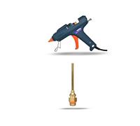 Pistola de pegamento caliente Pistola de pegamento termofusible de 15 mm 200 W 300 W 3 M Pistola de pegamento caliente industrial Uso profesional de alta potencia Barra de pegamento de 15 mm Es compac