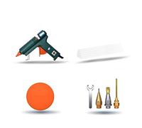 Pistola de pegamento caliente Pistola de pegamento termofusible profesional de 60 W ~ 500 W, boquilla de cobre puro, pistola de pegamento de alta potencia con temperatura ajustable, use barra de pegam