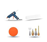 Pistola de pegamento caliente Pistola de pegamento termofusible profesional de 60 W ~ 500 W, boquilla de cobre puro, pistola de pegamento de alta potencia con temperatura ajustable, use una barra de p