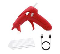 Pistola De Pegamento De Fusión En Caliente Inalámbrica De 3,7 V, 20 Piezas, Barras De Pegamento De 7x100mm, Herramienta De Reparación De Pistola De Pegamento Inalámbrica Recargable Por USB, Regalo DIY