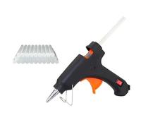 Pistola De Pegamento Fusión En Caliente 70W Con Barra Transparente 7MM, Mini Eléctrica For El Hogar, Herramienta Reparación Temperatura Calor, Juego Palo Especial Calentamiento RáPido(Black)