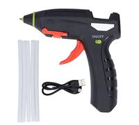 Pistola de pegamento inalámbrica, Kit de fusión en caliente recargable por USB, Mini herramientas portátiles para manualidades DIY con 5 barras de pegamento para reparación del