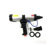 Pistola de pegamento neumática con tubo 310 ml, 21,5-22,5 cm, 6 barras, 1 interfaz rápida, válvula control, 2 anillos sellado Para bricolaje