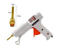 Pistola de Pegamento, Pistola de pegamento de fusión en caliente de 150W, diámetro de 11mm, temperatura ajustable, boquilla de cobre, calentador, bozal, herramienta de reparación artesanal(4)