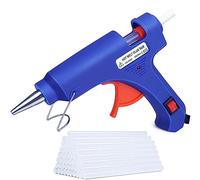 Pistola de Pegamento Termofusible, 20W Mini Pistola de Pegamento con 7 * 130mm 30 Barras de Pegamento, Pistola de Pegamento para DIY Pequeño Arte, Reparaciones Uso Doméstico, Calentamiento Rápido