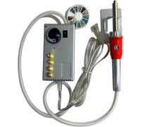 Pistola de pegamento termofusible autocebante con calor ajustable y 4 puntas de latón para manualidades con diamantes de imitación (1-8 mm).