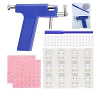Pistola de Pendientes con 98 piezas Clavos de Pistola + 12 piezas Pendientes Pistola Perforadora de Acero Inoxidable Pistola Piercing Kit Pistola Pendientes para Hombres y Mujeres