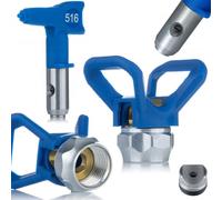 Pistola de pintura Airless 516 FFLP SoftFlow Set - Baja presión, ancho de pulverización de 25 cm, compatible con Graco RAC X, Rosfix, Zenthril | Boquilla de pintura precisa, duradera, fácil de montar