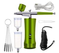 Pistola de pintura de aire de mano, cepillo de aire recargable inalámbrico de alta presión, con tazas de 20 CC y 40 CC, 3 ajustes ajustables, para arte de uñas, maquillaje, pintura, decoración de