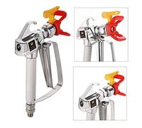 Pistola de pintura sin aire, boquilla protectora, pulverizador bomba y máquina pulverización for Wagner Titan, 3600PSI Soplado conveniente(Yellow)