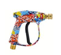 Pistola de pulverización de agua de alta presión M22 macho - entrada ID14, salida de conector rápido de 1/4 pulgadas, compatible con algunas de las lavadoras a presión Greenworks Karcher Ryobi