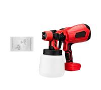 PISTOLA DE PULVERIZACIÓN Eléctrica Inalámbrica, Pulverizador De Pintura De Alta Potencia, Aerógrafo Con Revestimiento De Acero For Muebles De Coche, Batería De 18V, 1000ML(No Battery Red)