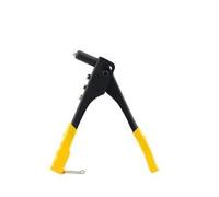 Pistola de Remachadora manual con Remaches de 4 tamaños,Herramienta Remachadora profesional para Bricolaje, 9,5pulgadas,24cm de largo. Negro y amarillo
