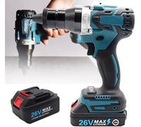 Pistola de Remaches Eléctrica 26V, Automática e Inalámbrica para Remaches y Tuercas Ciegas M3-M12, Recargable para Acero Inoxidable y Aluminio,Portátil para RV y Barcos,Motor sin Escobillas